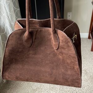 Elegant Brown Suede Women's Bag